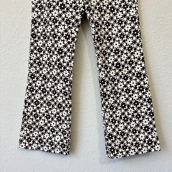 NWT MOTEL ROCKS Zoven Flare Trouser in Patchwork Daisy Brown - Picture 5 of 13